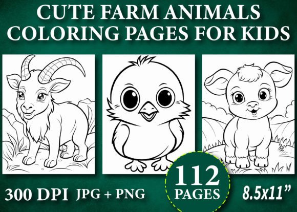 112 Cute Farm Animals Coloring Pages: A Creative Resource for All Ages