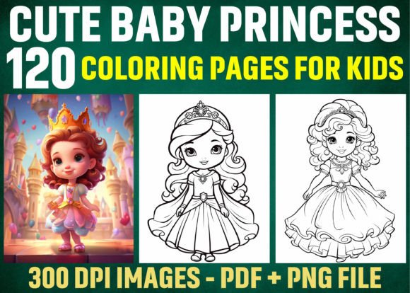 120 Cute Baby Princess Coloring Pages: A Unique Resource for Creative Kids