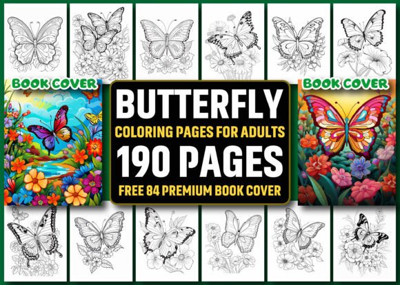 190 Butterfly Coloring Pages for Adults