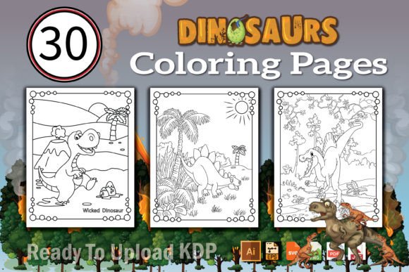 30 Dinosaur Coloring Pages for Kids: A Creative and Educational Resource for Young Learners