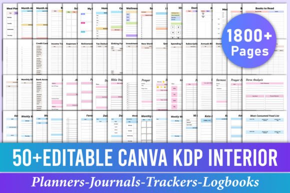 50 Editable Canva Kdp Interior: A Versatile Tool for Creative and Organizational Needs