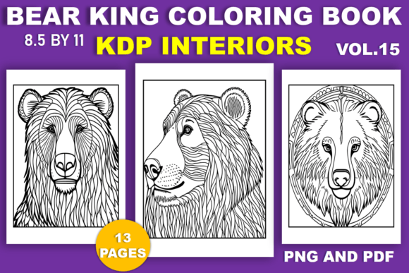 Cute Bear Coloring Book Kdp Interior