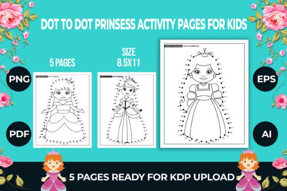 Dot to Dot Princess Activity Pages for Kids: Fun and Educational