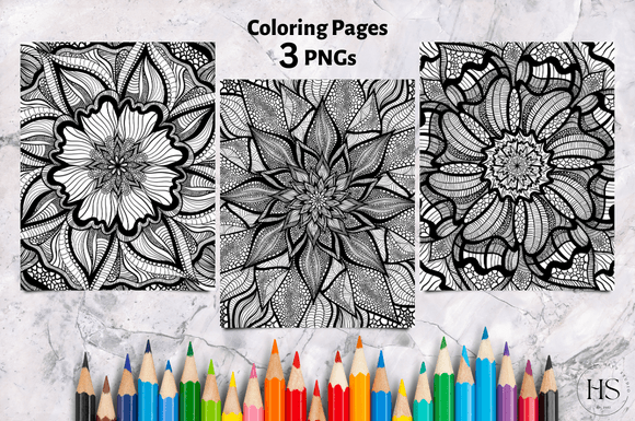 Floral Mandala Coloring Pages for Adults