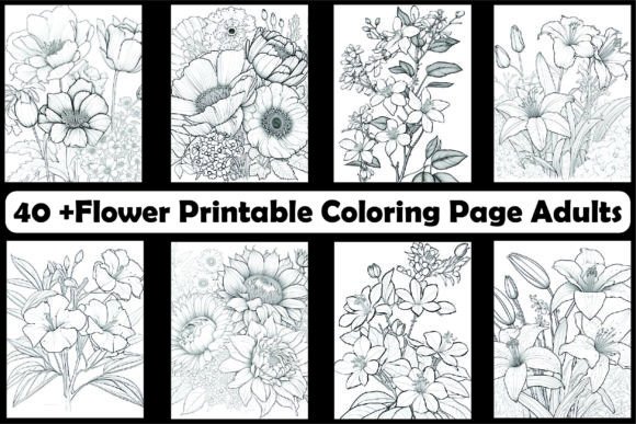 Flower Printable Coloring Page Adults: A Versatile Creative Resource