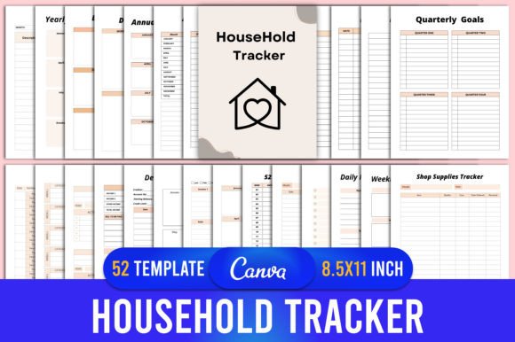 HouseHold Tracker Canva Kdp Interior: A Strategic Tool for Organized Living
