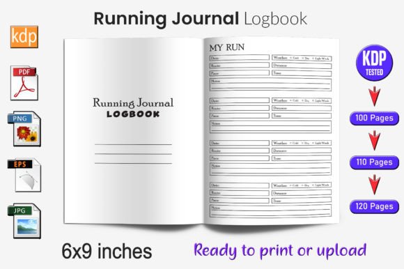 Running Journal Log Book KDP Interior