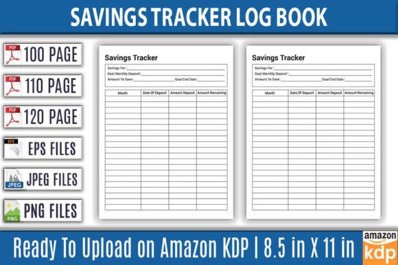 Savings Tracker Log Book KDP Interior: A Powerful Tool for Your Amazon KDP Business