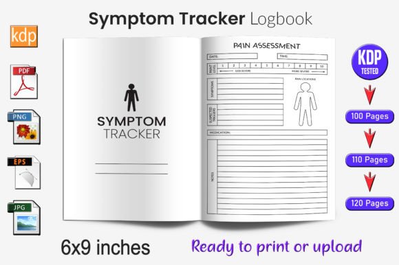 Symptom Tracker Log Book KDP Interior: A Strategic Tool for Content Creators and Publishers