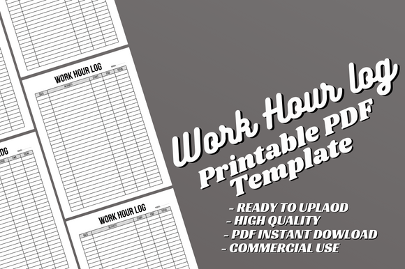 Work Hour Log - Canva Template