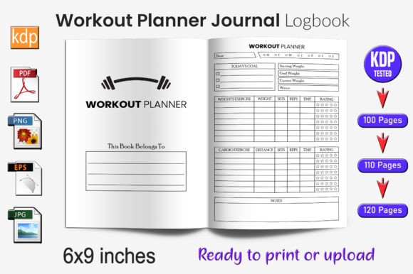Workout Planner Journal Log Book KDP I: A Practical Guide for Aspiring Authors and Content Creators